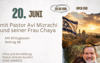 Flyer Israel Seminar 20.06 10:30 Uhr in der FCG Oldendorf